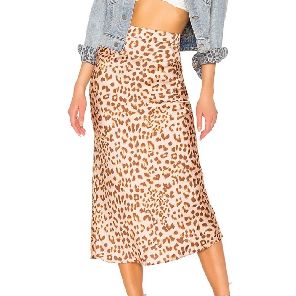 Free People Normani Leopard Midi Skirt